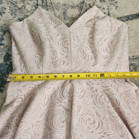 Gianni Bini Womens 10 Kimberly Knit Dress Formal Lined VNeck Spaghetti Pink - Picture 10 of 14